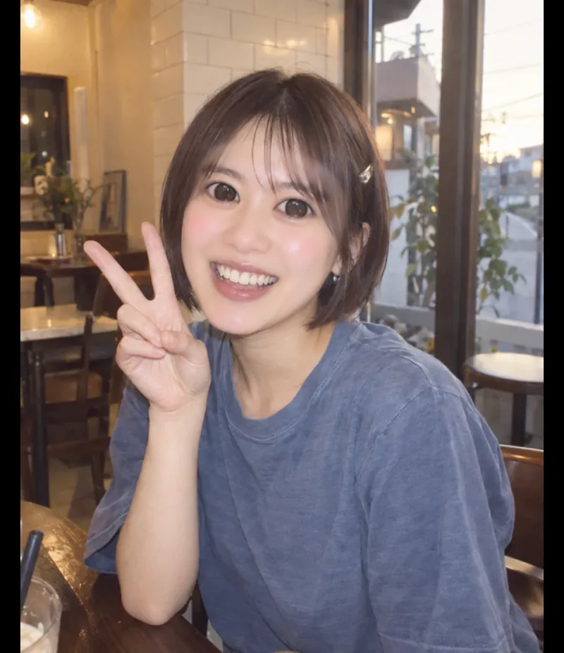 プリ加工したセルフィー